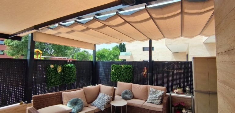 pergola lona clara